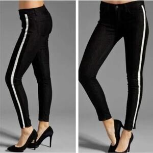 J Brand Tux Stripe Black Skinny Jeans 27